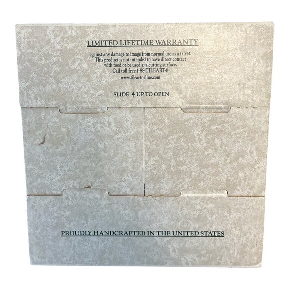 Decorative Tile Trivet by Tile Art – Native American Woman Portrait 1990s-2000s - Picture 2 of 4